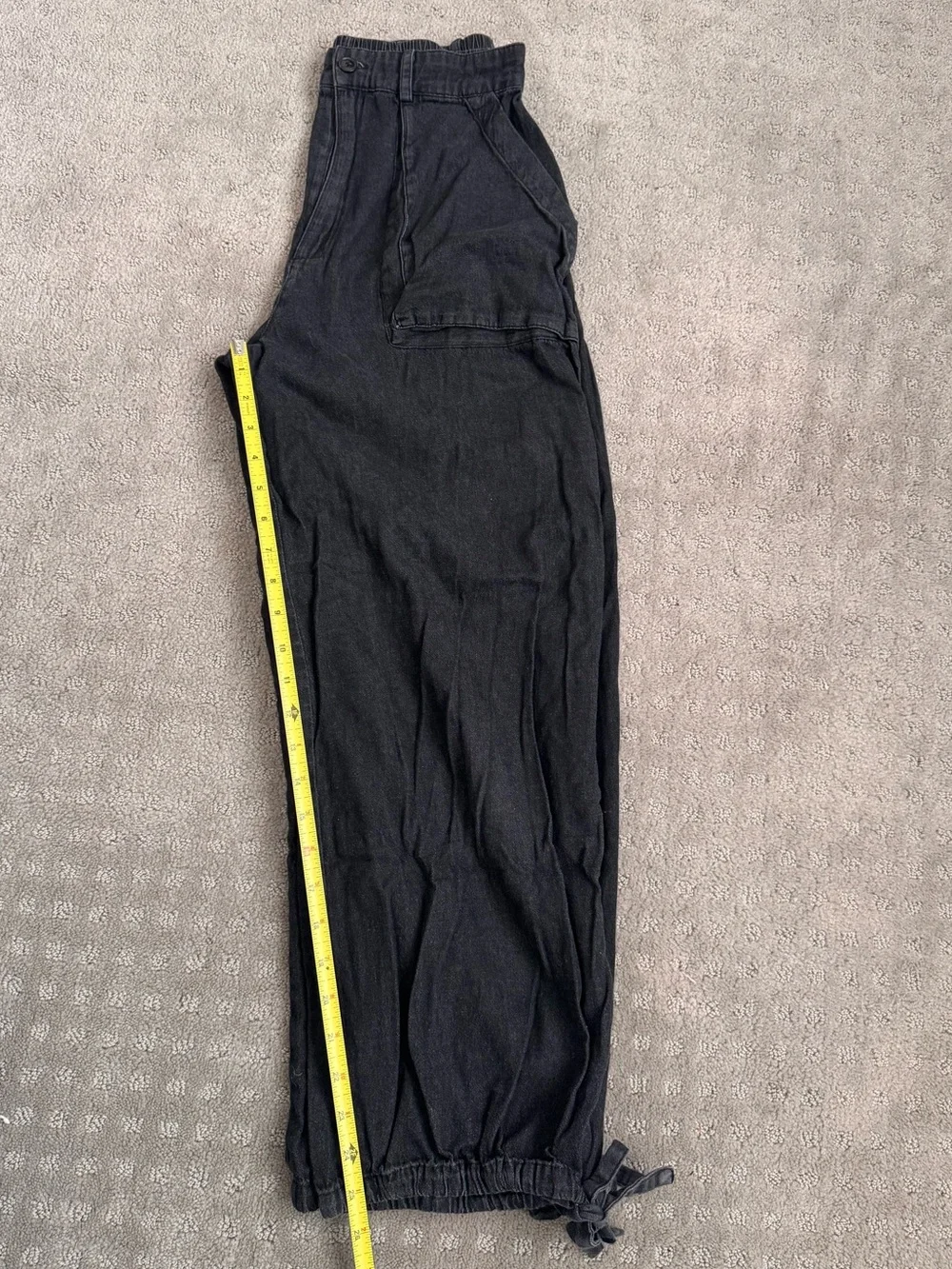 Downeast Black Drawstring Cargo Pants